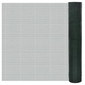 Alambrada galvanizada con revestimiento de PVC verde 25x1 m de vidaXL, Paneles de vallas - Ref: Foro24-140438, Precio: 55,66 ...