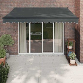 Toldo retráctil automático gris antracita 3,5x2,5 m en Toldos | Comprar online en Foru.es