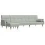 Sofá cama en forma de L terciopelo gris claro 271x140x70 cm by vidaXL, Sofas - Ref: Foro24-3157221, Price: 484,05 €, Discount: %