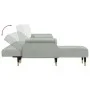 Sofá cama en forma de L terciopelo gris claro 271x140x70 cm by vidaXL, Sofas - Ref: Foro24-3157221, Price: 484,05 €, Discount: %