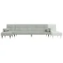 Sofá cama en forma de L terciopelo gris claro 271x140x70 cm by vidaXL, Sofas - Ref: Foro24-3157221, Price: 484,05 €, Discount: %