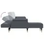 Sofá cama en forma de L terciopelo gris oscuro 271x140x70 cm de vidaXL, Sofás - Ref: Foro24-3157222, Precio: 462,64 €, Descue...