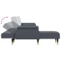 Sofá cama en forma de L terciopelo gris oscuro 271x140x70 cm de vidaXL, Sofás - Ref: Foro24-3157222, Precio: 468,52 €, Descue...