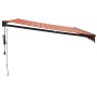 Toldo retráctil automático naranja y marrón 4,5x3 m en Toldos | Comprar online en Foru.es