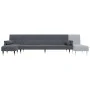 Sofá cama en forma de L terciopelo gris oscuro 271x140x70 cm de vidaXL, Sofás - Ref: Foro24-3157222, Precio: 462,64 €, Descue...