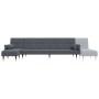 Sofá cama en forma de L terciopelo gris oscuro 271x140x70 cm de vidaXL, Sofás - Ref: Foro24-3157222, Precio: 468,52 €, Descue...