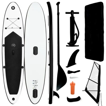 Tabla de paddle surf inflable con vela negro y blanco de vidaXL, Paddleboards - Ref: Foro24-92736, Precio: 606,78 €, Descuent...