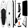 Tabla de paddle surf inflable con vela negro y blanco de vidaXL, Paddleboards - Ref: Foro24-92736, Precio: 531,31 €, Descuent...
