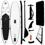 Tabla de paddle surf inflable con vela negro y blanco de vidaXL, Paddleboards - Ref: Foro24-92736, Precio: 606,78 €, Descuent...