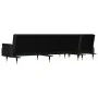 Sofá cama en forma de L terciopelo negro 271x140x70 cm de vidaXL, Sofás - Ref: Foro24-3157224, Precio: 470,44 €, Descuento: %
