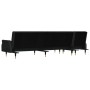 Sofá cama en forma de L terciopelo negro 271x140x70 cm de vidaXL, Sofás - Ref: Foro24-3157224, Precio: 480,59 €, Descuento: %