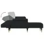 Sofá cama en forma de L terciopelo negro 271x140x70 cm de vidaXL, Sofás - Ref: Foro24-3157224, Precio: 470,44 €, Descuento: %