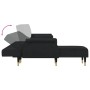 Sofá cama en forma de L terciopelo negro 271x140x70 cm de vidaXL, Sofás - Ref: Foro24-3157224, Precio: 480,59 €, Descuento: %