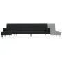 Sofá cama en forma de L terciopelo negro 271x140x70 cm de vidaXL, Sofás - Ref: Foro24-3157224, Precio: 470,44 €, Descuento: %