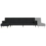 Sofá cama en forma de L terciopelo negro 271x140x70 cm de vidaXL, Sofás - Ref: Foro24-3157224, Precio: 480,59 €, Descuento: %