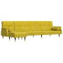 Sofá cama en forma de L terciopelo amarillo 271x140x70 cm de vidaXL, Sofás - Ref: Foro24-3157225, Precio: 474,20 €, Descuento: %