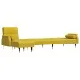 Sofá cama en forma de L terciopelo amarillo 271x140x70 cm de vidaXL, Sofás - Ref: Foro24-3157225, Precio: 471,97 €, Descuento: %