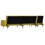 Sofá cama en forma de L terciopelo amarillo 271x140x70 cm de vidaXL, Sofás - Ref: Foro24-3157225, Precio: 471,97 €, Descuento: %