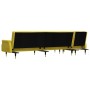 Sofá cama en forma de L terciopelo amarillo 271x140x70 cm de vidaXL, Sofás - Ref: Foro24-3157225, Precio: 474,20 €, Descuento: %