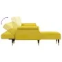 Sofá cama en forma de L terciopelo amarillo 271x140x70 cm de vidaXL, Sofás - Ref: Foro24-3157225, Precio: 471,97 €, Descuento: %