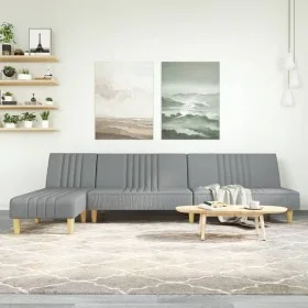 Sofá cama en forma de L tela gris claro 255x140x70 cm de vidaXL, Sofás - Ref: Foro24-3157235, Precio: 386,50 €, Descuento: %