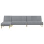 Sofá cama en forma de L tela gris claro 255x140x70 cm de vidaXL, Sofás - Ref: Foro24-3157235, Precio: 371,39 €, Descuento: %