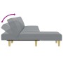 Sofá cama en forma de L tela gris claro 255x140x70 cm de vidaXL, Sofás - Ref: Foro24-3157235, Precio: 371,39 €, Descuento: %