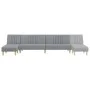 Sofá cama en forma de L tela gris claro 255x140x70 cm by vidaXL, Sofas - Ref: Foro24-3157235, Price: 386,50 €, Discount: %