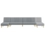 Sofá cama en forma de L tela gris claro 255x140x70 cm de vidaXL, Sofás - Ref: Foro24-3157235, Precio: 371,39 €, Descuento: %