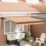 Toldo retráctil aluminio y tela amarillo y blanco 3,5x2,5 m en Toldos | Comprar online en Foru.es