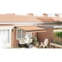 Toldo retráctil aluminio y tela amarillo y blanco 3,5x2,5 m en Toldos | Comprar online en Foru.es