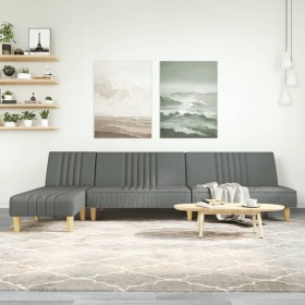Sofá cama en forma de L tela gris oscuro 255x140x70 cm de vidaXL, Sofás - Ref: Foro24-3157236, Precio: 404,89 €, Descuento: %