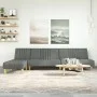 Sofá cama en forma de L tela gris oscuro 255x140x70 cm de vidaXL, Sofás - Ref: Foro24-3157236, Precio: 394,69 €, Descuento: %