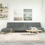 Sofá cama en forma de L tela gris oscuro 255x140x70 cm de vidaXL, Sofás - Ref: Foro24-3157236, Precio: 404,89 €, Descuento: %