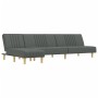 Sofá cama en forma de L tela gris oscuro 255x140x70 cm de vidaXL, Sofás - Ref: Foro24-3157236, Precio: 404,89 €, Descuento: %