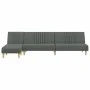Sofá cama en forma de L tela gris oscuro 255x140x70 cm de vidaXL, Sofás - Ref: Foro24-3157236, Precio: 394,69 €, Descuento: %