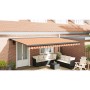 Toldo retráctil aluminio y tela amarillo y blanco 4,5x3 m en Toldos | Comprar online en Foru.es