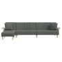 Sofá cama en forma de L tela gris oscuro 279x140x70 cm de vidaXL, Sofás - Ref: Foro24-3157239, Precio: 443,85 €, Descuento: %