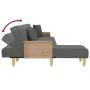 L-shaped dark gray fabric sofa bed 279x140x70 cm by vidaXL, Sofas - Ref: Foro24-3157239, Price: 443,85 €, Discount: %