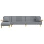 Sofá cama en forma de L tela gris claro 279x140x70 cm de vidaXL, Sofás - Ref: Foro24-3157238, Precio: 446,61 €, Descuento: %