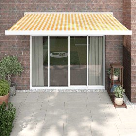 Toldo retráctil aluminio y tela blanco y amarillo 3x2,5 m en Toldos | Comprar online en Foru.es