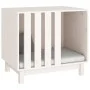 Caseta para perros madera maciza de pino blanco 70x50x62 cm de vidaXL, Casetas para perros - Ref: Foro24-822482, Precio: 103,...