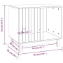 Caseta para perros madera maciza de pino blanco 70x50x62 cm de vidaXL, Casetas para perros - Ref: Foro24-822482, Precio: 104,...