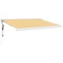 Toldo retráctil aluminio y tela blanco y amarillo 3x2,5 m en Toldos | Comprar online en Foru.es