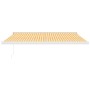 Toldo retráctil aluminio y tela amarillo y blanco 4x3 m en Toldos | Comprar online en Foru.es