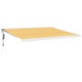 Toldo retráctil aluminio y tela amarillo y blanco 4,5x3 m en Toldos | Comprar online en Foru.es