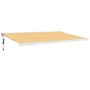 Toldo retráctil aluminio y tela amarillo y blanco 5x3 m en Toldos | Comprar online en Foru.es