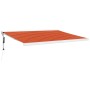 Toldo retráctil aluminio y tela naranja y marrón 4x3 m en Toldos | Comprar online en Foru.es