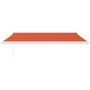 Toldo retráctil aluminio y tela naranja y marrón 4x3 m en Toldos | Comprar online en Foru.es