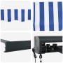 Toldo retráctil aluminio y tela azul y blanco 4x3 m en Toldos | Comprar online en Foru.es